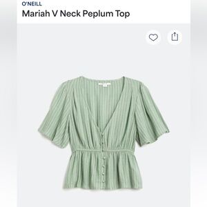 Mariah V Neck Peplum Blouse